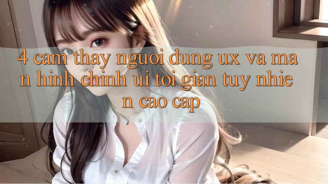 4. Cảm thấy Người Dùng (UX) và Màn hình chính (UI): Tối Giản Tuy nhiên Cao cấp 4. Cảm thấy Người Dùng (UX) và Màn hình chính (UI): Tối Giản Tuy nhiên Cao cấp