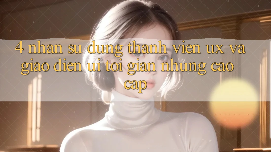 4. Nhận sử dụng Thành viên (UX) và Giao Diện (UI): Tối Giản Nhưng Cao cấp