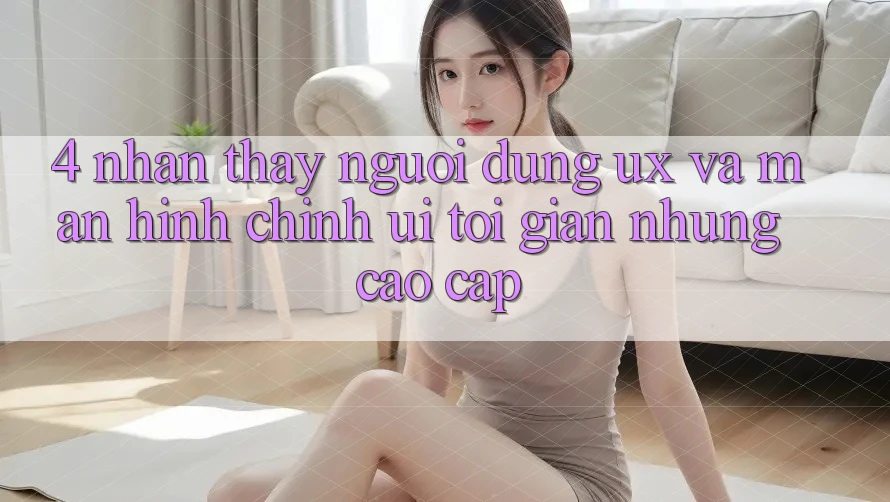 4. Nhận thấy Người Dùng (UX) và Màn hình chính (UI): Tối Giản Nhưng Cao cấp 4. Nhận thấy Người Dùng (UX) và Màn hình chính (UI): Tối Giản Nhưng Cao cấp