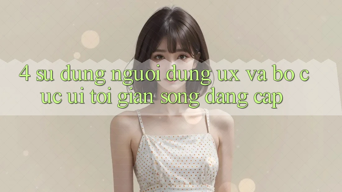 4. Sử dụng Người Dùng (UX) và Bố cục (UI): Tối Giản Song Đẳng Cấp