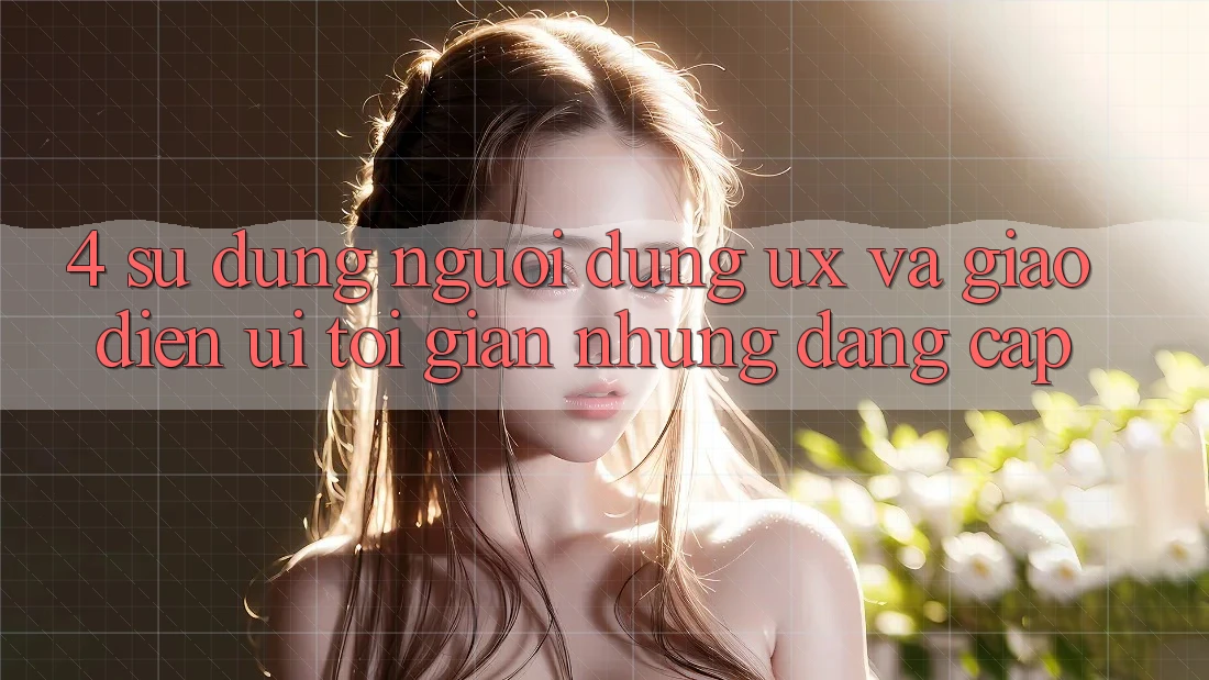 4. Sử dụng Người Dùng (UX) và Giao Diện (UI): Tối Giản Nhưng Đẳng Cấp 4. Sử dụng Người Dùng (UX) và Giao Diện (UI): Tối Giản Nhưng Đẳng Cấp
