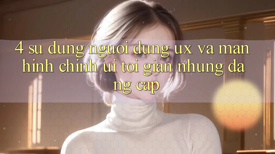 4. Sử dụng Người Dùng (UX) và Màn hình chính (UI): Tối Giản Nhưng Đẳng Cấp 4. Sử dụng Người Dùng (UX) và Màn hình chính (UI): Tối Giản Nhưng Đẳng Cấp