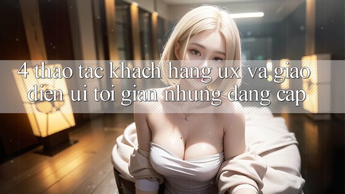 4. Thao tác Khách hàng (UX) và Giao Diện (UI): Tối Giản Nhưng Đẳng Cấp 4. Thao tác Khách hàng (UX) và Giao Diện (UI): Tối Giản Nhưng Đẳng Cấp