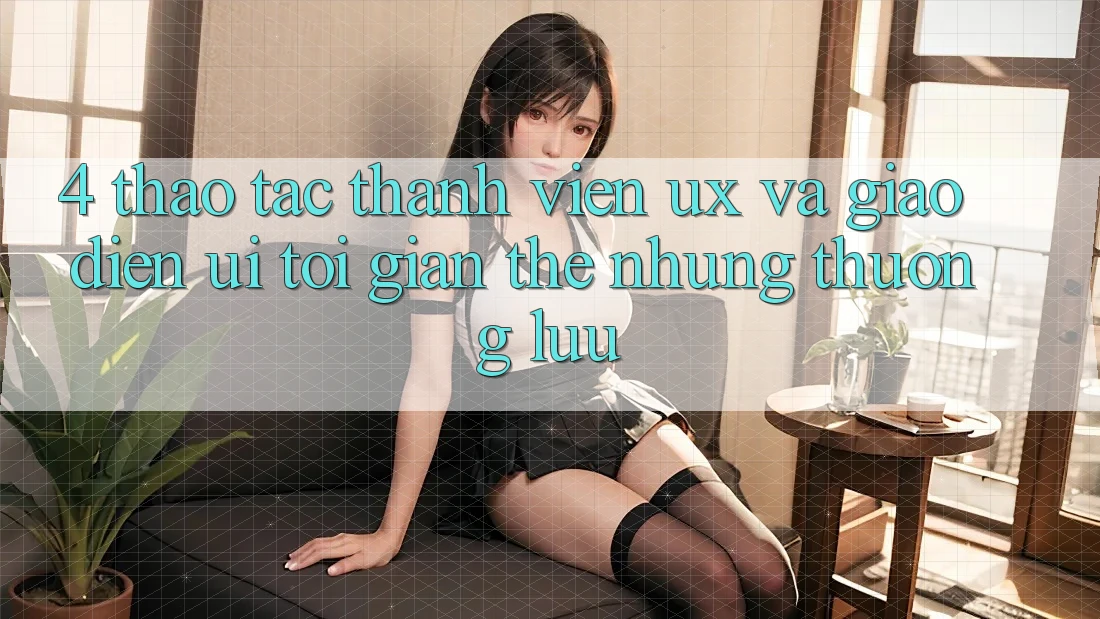 4. Thao tác Thành viên (UX) và Giao Diện (UI): Tối Giản Thế nhưng Thượng lưu 4. Thao tác Thành viên (UX) và Giao Diện (UI): Tối Giản Thế nhưng Thượng lưu