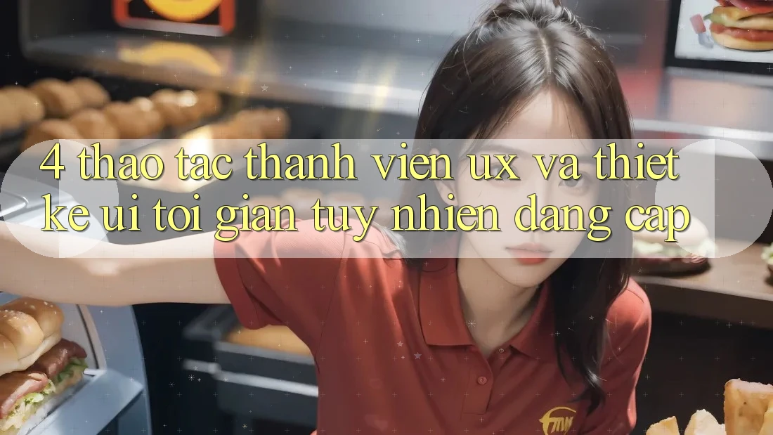 4. Thao tác Thành viên (UX) và Thiết kế (UI): Tối Giản Tuy nhiên Đẳng Cấp 4. Thao tác Thành viên (UX) và Thiết kế (UI): Tối Giản Tuy nhiên Đẳng Cấp