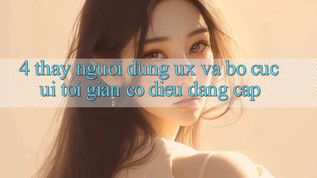 4. Thấy Người Dùng (UX) và Bố cục (UI): Tối Giản Có điều Đẳng Cấp 4. Thấy Người Dùng (UX) và Bố cục (UI): Tối Giản Có điều Đẳng Cấp