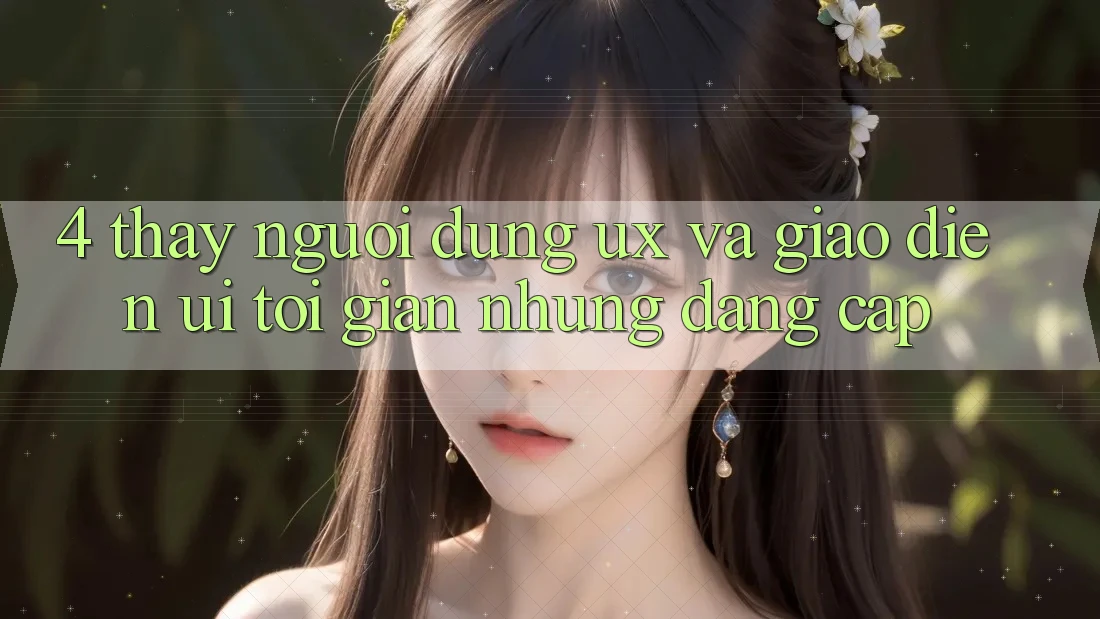 4. Thấy Người Dùng (UX) và Giao Diện (UI): Tối Giản Nhưng Đẳng Cấp 4. Thấy Người Dùng (UX) và Giao Diện (UI): Tối Giản Nhưng Đẳng Cấp