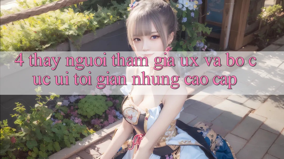 4. Thấy Người tham gia (UX) và Bố cục (UI): Tối Giản Nhưng Cao cấp