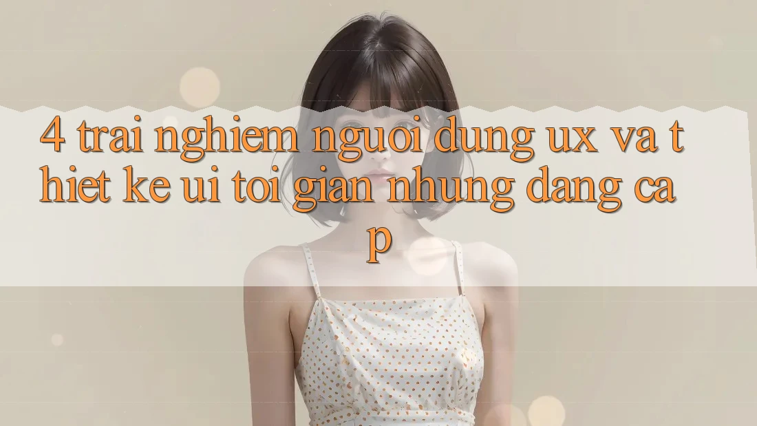 4. Trải Nghiệm Người Dùng (UX) và Thiết kế (UI): Tối Giản Nhưng Đẳng Cấp 4. Trải Nghiệm Người Dùng (UX) và Thiết kế (UI): Tối Giản Nhưng Đẳng Cấp
