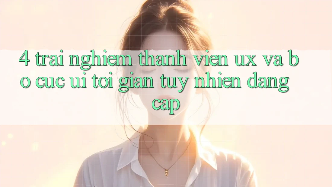 4. Trải Nghiệm Thành viên (UX) và Bố cục (UI): Tối Giản Tuy nhiên Đẳng Cấp 4. Trải Nghiệm Thành viên (UX) và Bố cục (UI): Tối Giản Tuy nhiên Đẳng Cấp
