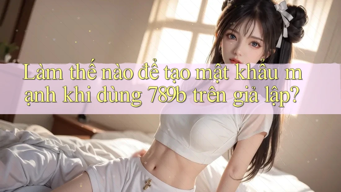 Làm thế nào để tạo mật khẩu mạnh khi dùng 789b trên giả lập? Làm thế nào để tạo mật khẩu mạnh khi dùng 789b trên giả lập?